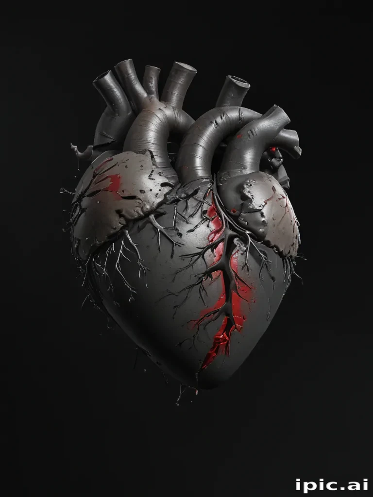 broken heart black background