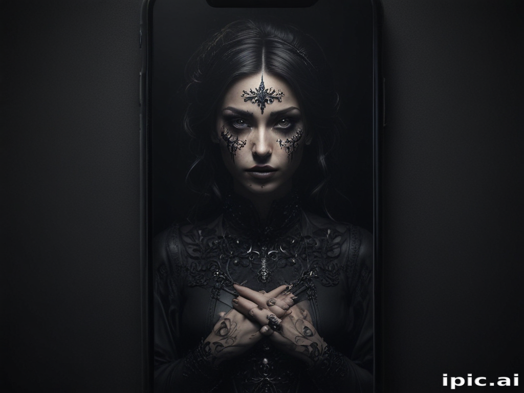 Enchanting Portrait of a Mysterious Woman with Intricate Body Art