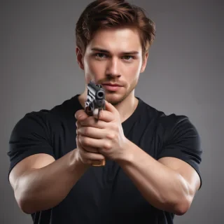 holding gun png
