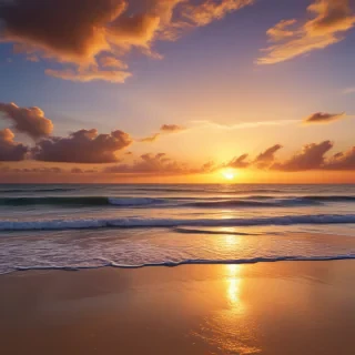 sunset on the beach backgrounds
