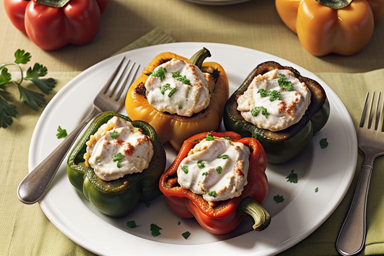 sausage stuffed peppers with cream cheese