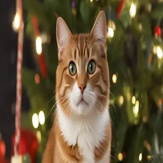 christmas cat background
