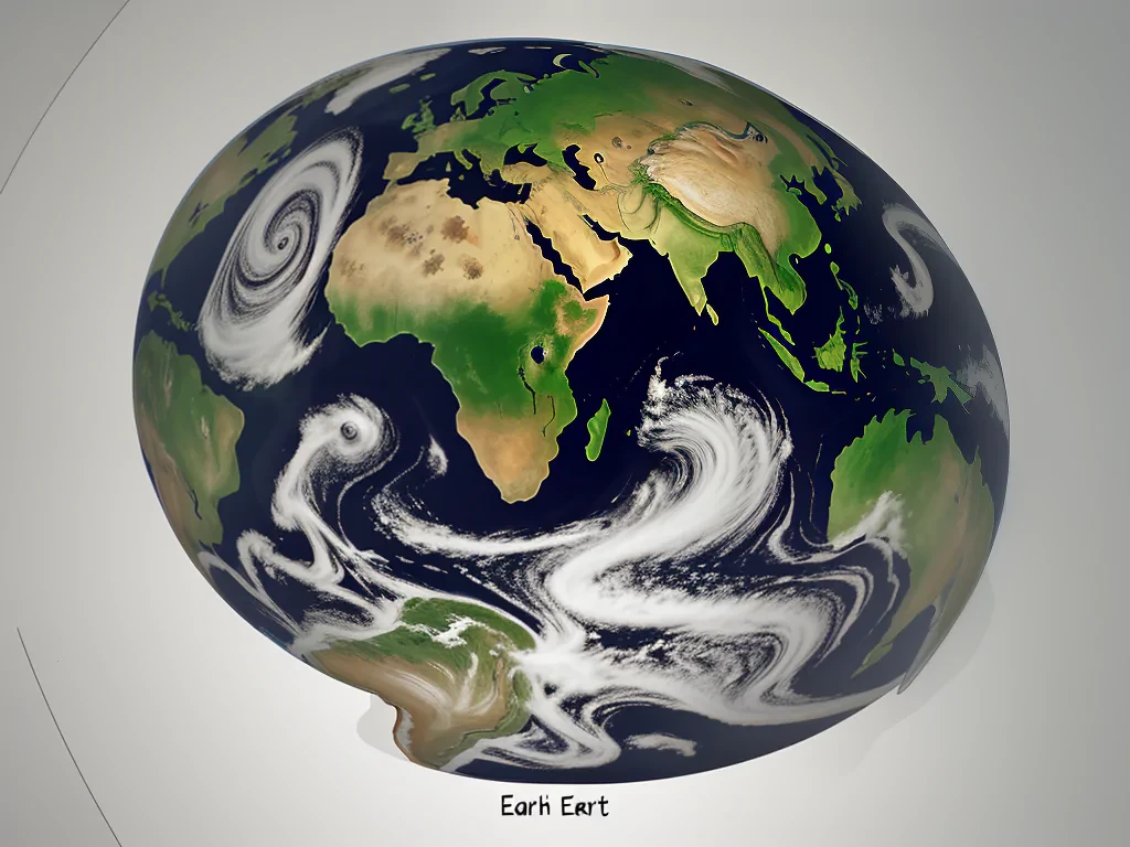 cartoon drawing of the earth
