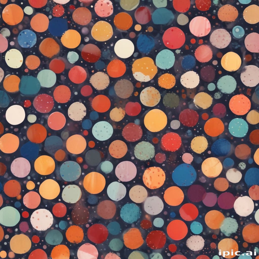 Colorful Abstract Pattern of Overlapping Circles in Various Sizes and ...