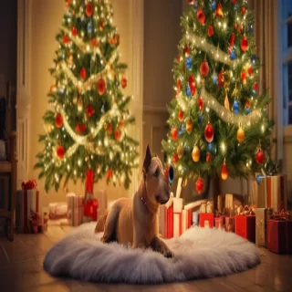 christmas dog wallpaper cute