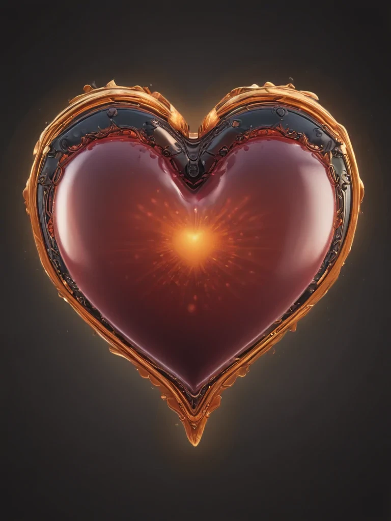 glow heart png
