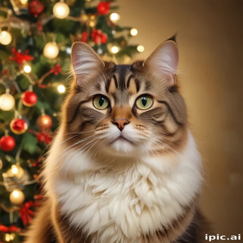 cat christmas background