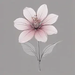 transparent flower outline