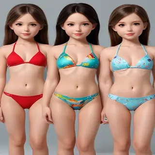ai little bikini girls
