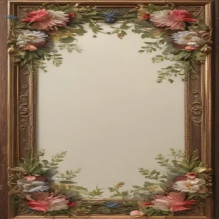 frame with flowers