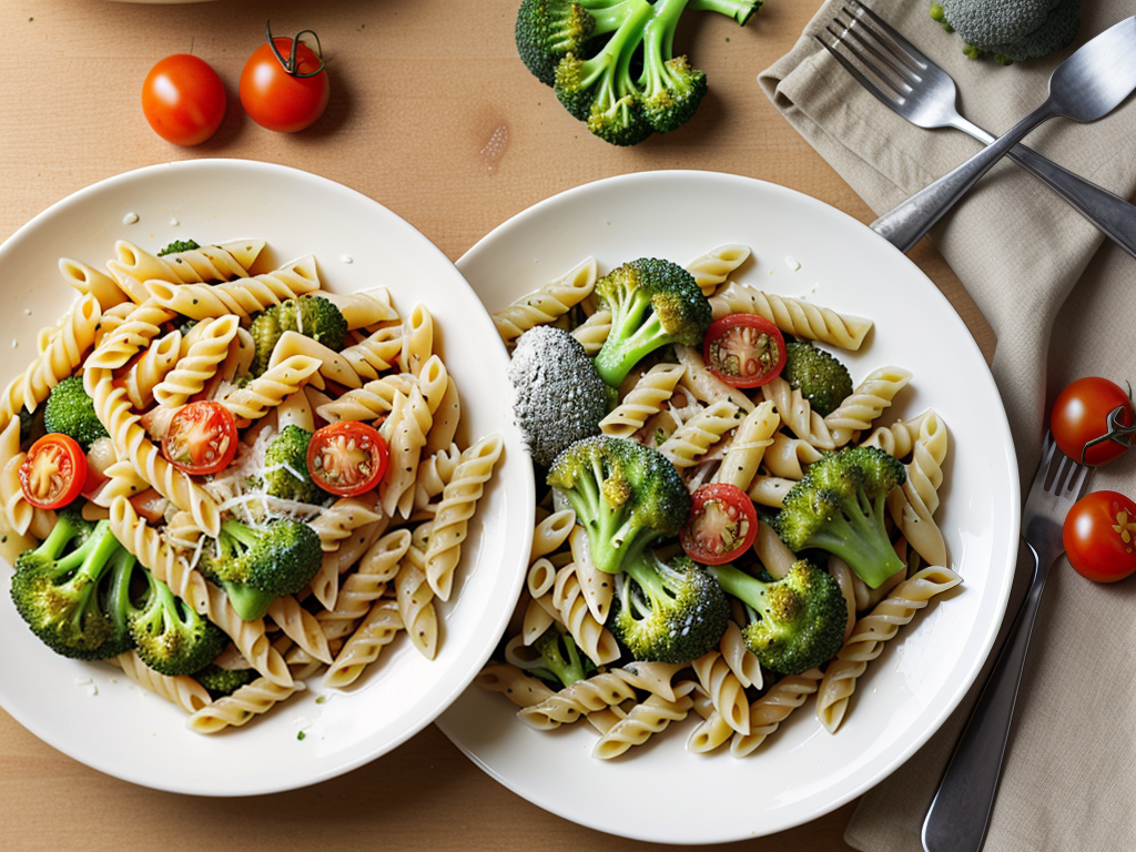 pasta with broccoli and tomatoes