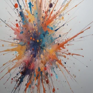 transparent paint splatter