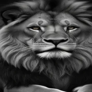 lion black and white pictures