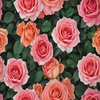 roses in background