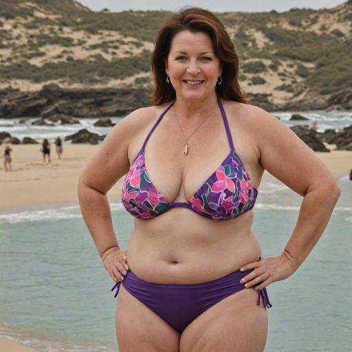 mature chubby bikini