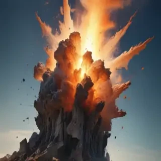 transparent explosion