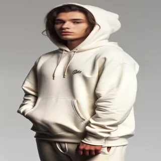 cream hoodie mockup
