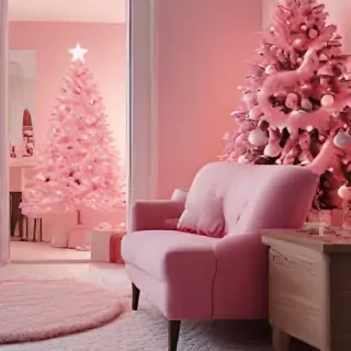 pink christmas aesthetic