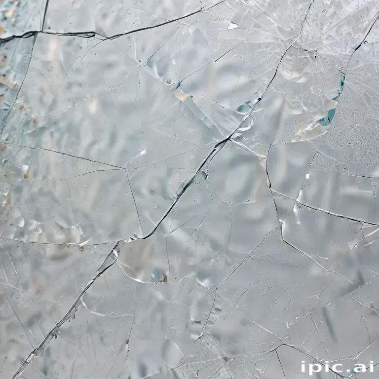 cracked glass transparent
