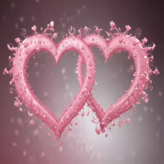 pink hearts clipart