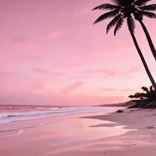 pink beach aesthetic