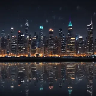 city lights background