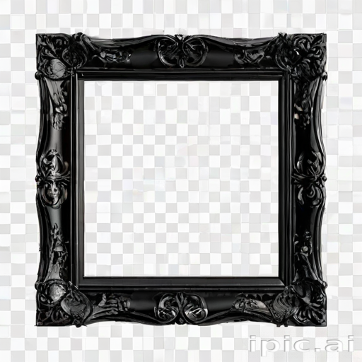 black picture frame png