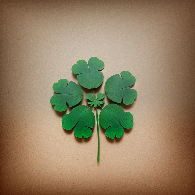 template of four leaf clover