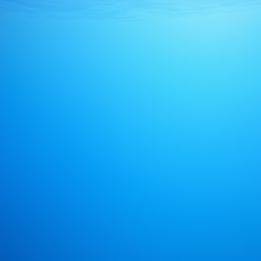 Create a serene underwater scene with a soft blue gradient background, including subtle textures resembling water bubbles and light reflections, captured with a DSLR camera at f/4 aperture, ISO 200, 1/60 shutter speed, using a macro lens for enhanced detail and clarity.
