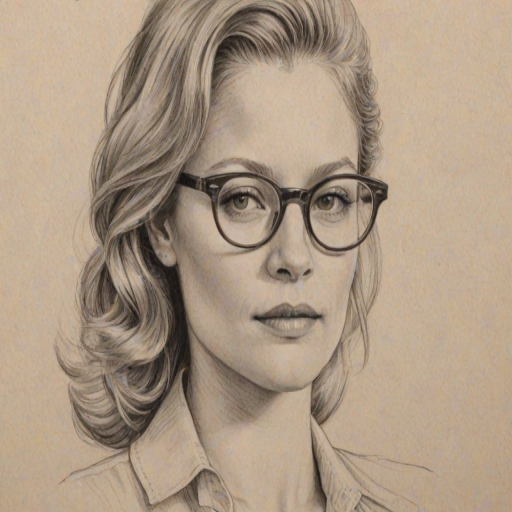 Magnificent Emilie de Ravin, pencil sketch, portrait of Magnificent woman 1944s in glasses, hair style beatnik, outline, clear lines, fine lines, 8k