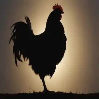 silhouette of a chicken