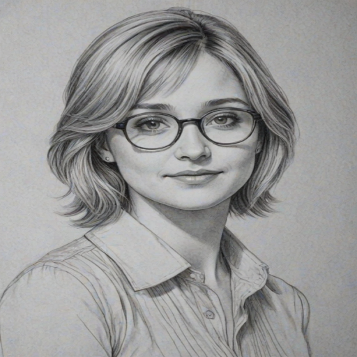 Elegant Allison Mack, pencil sketch, portrait of Wonderful woman 1970s in glasses, hair style beatnik, outline, clear lines, fine lines, 8k