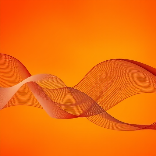 Create an abstract image of wavy lines on a warm orange background, using a DSLR camera with a 50mm lens, aperture f/1.8, ISO 200, and a soft-focus style to enhance texture and depth.