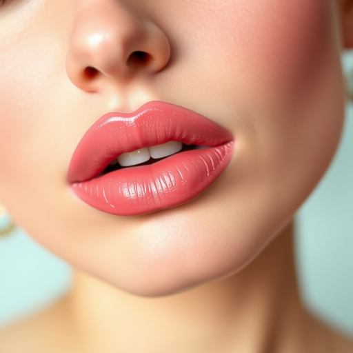 Frosted pale pink lipstick creates a retro-inspired look on thin, delicate lips, adding dimension and creating the illusion of fuller, more voluptuous lips