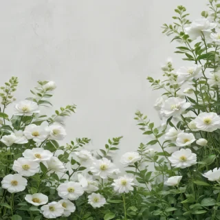 white and green background