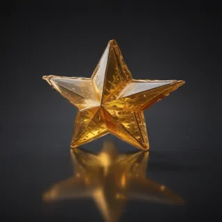 transparent gold star