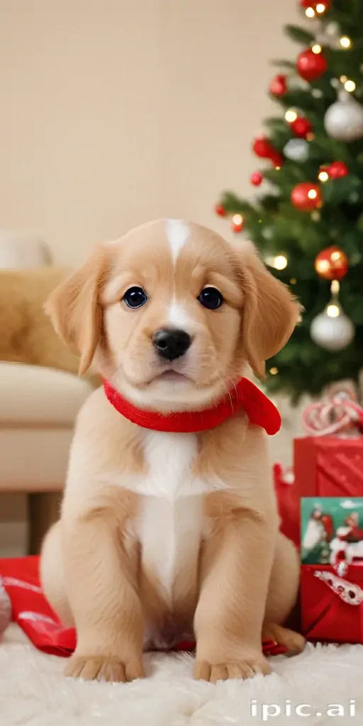 puppy christmas dog wallpaper