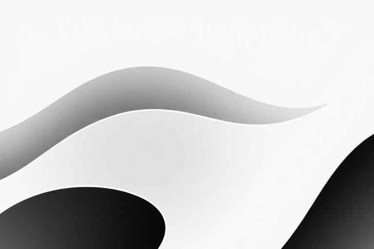 Create a high-resolution image of an abstract black and white illustration featuring smooth curves and minimalistic details, shot with a Canon EOS R5 at f/2.8, ISO 100, 1/200 sec, with a shallow depth of field and soft lighting, focusing on the elegance of the lines.