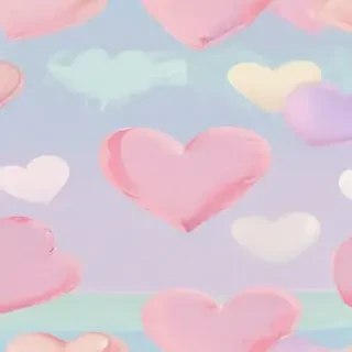 pastel heart wallpaper