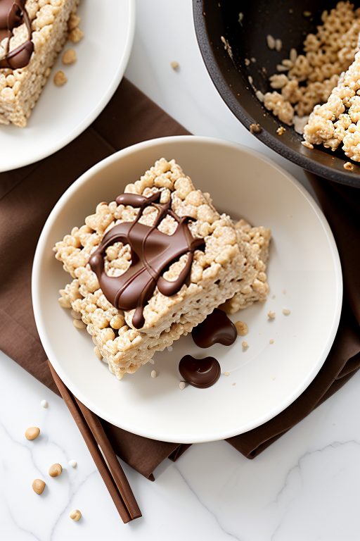 peanut butter rice krispies with chocolate