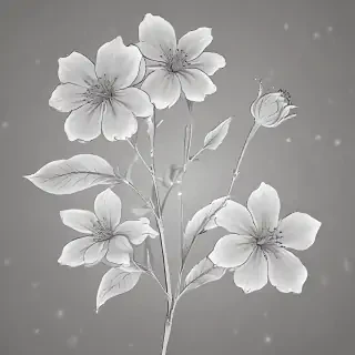 transparent flower outline