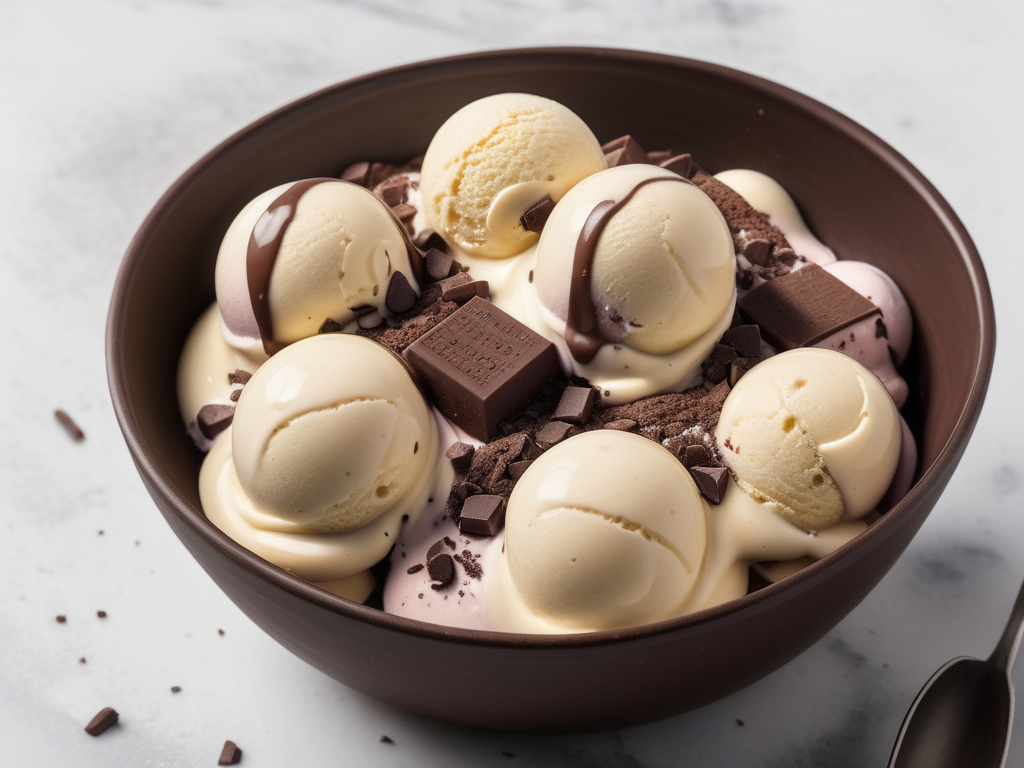 vanilla and chocolate ice cream