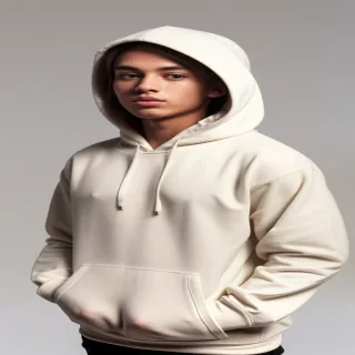 cream hoodie mockup