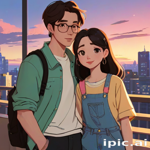 cartoon couple aesthetic