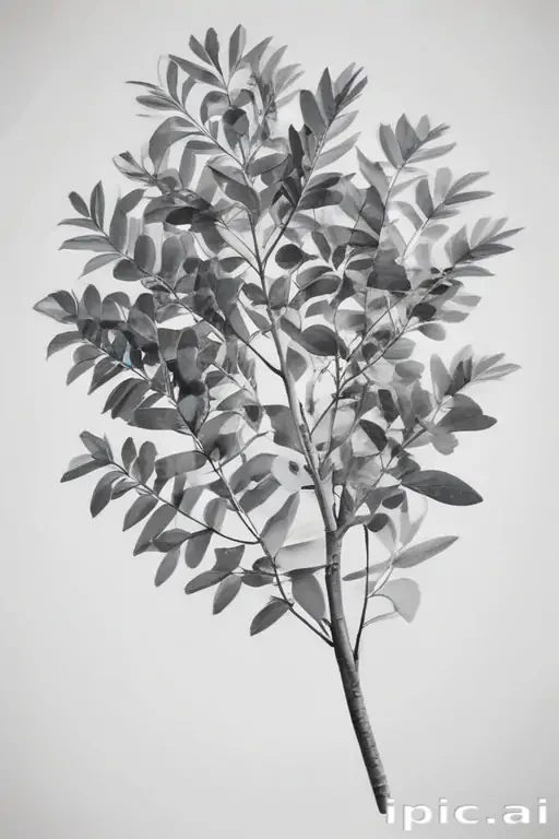 eucalyptus clipart black and white