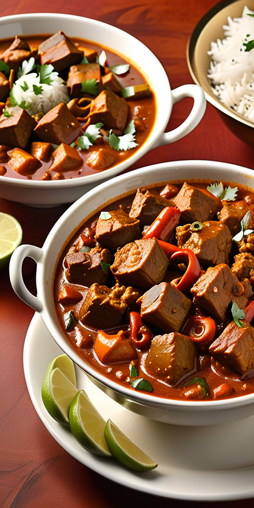 the indian vindaloo is so rich and colorful