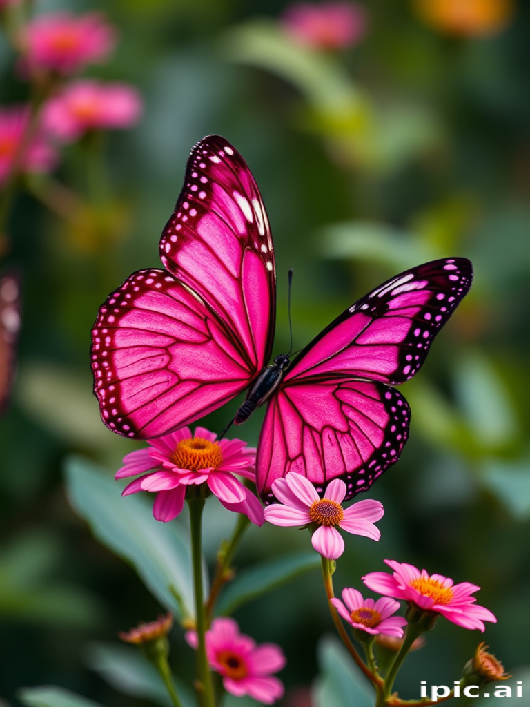 images of pink butterflies