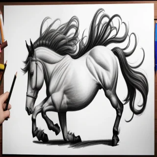 drawing horse image