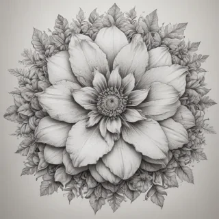 flower drawing for coloring