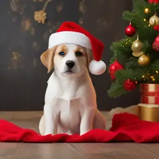 christmas dog background